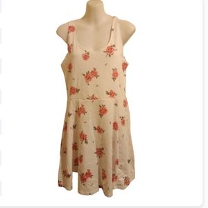 White Floral Mini Sundress US Size 12